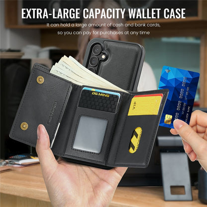 DG.MING M6 Series for Samsung Galaxy S26+ Case RFID Blocking Wallet Multi-Layer Card Holder Coin Purse Bag