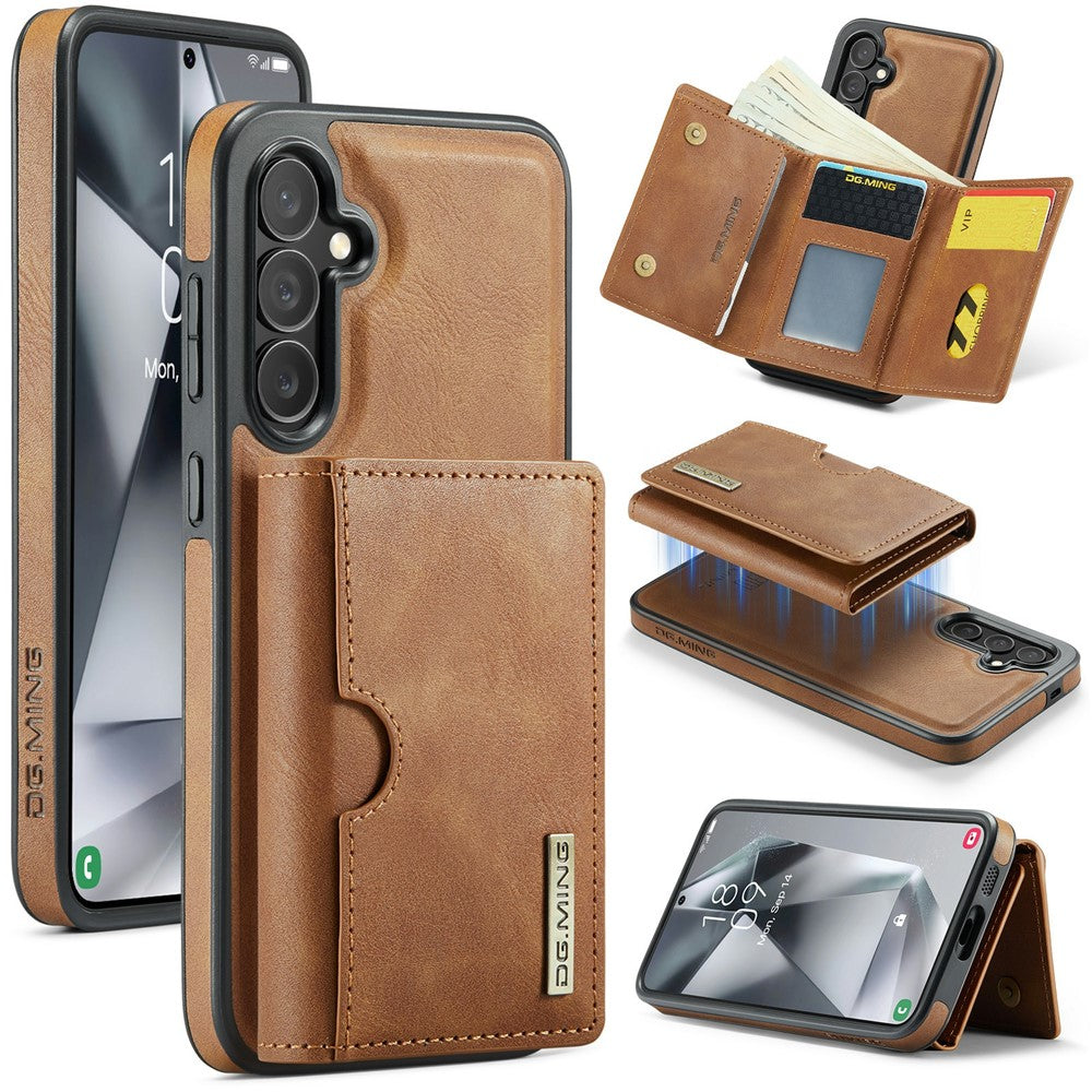 DG.MING M6 Series for Samsung Galaxy S26+ Case RFID Blocking Wallet Multi-Layer Card Holder Coin Purse Bag