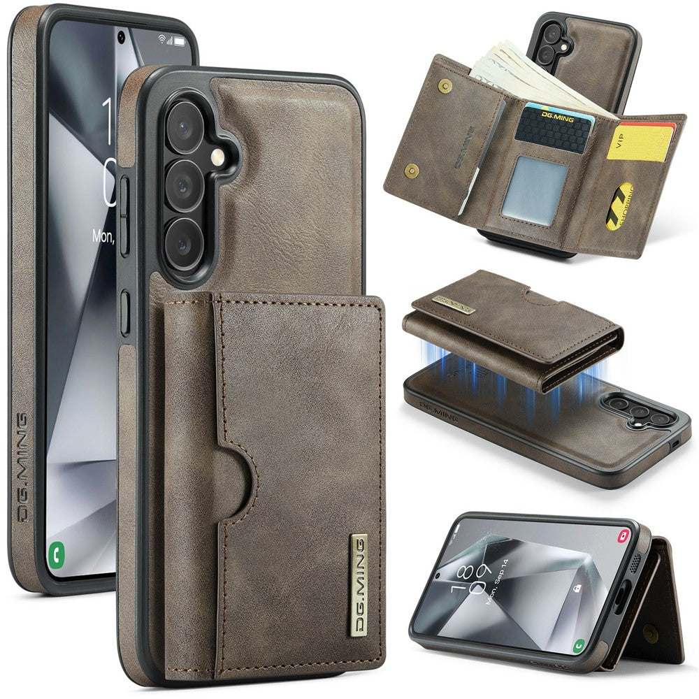 DG.MING M6 Series for Samsung Galaxy S26+ Case RFID Blocking Wallet Multi-Layer Card Holder Coin Purse Bag