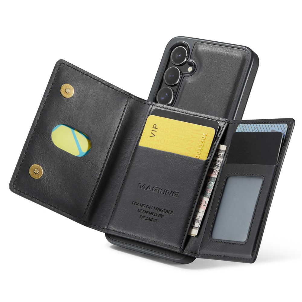 MAGKING K2 Series For Samsung Galaxy S26+ Magnetic Case PC + TPU + PU Phone Cover with RFID Blocking Wallet