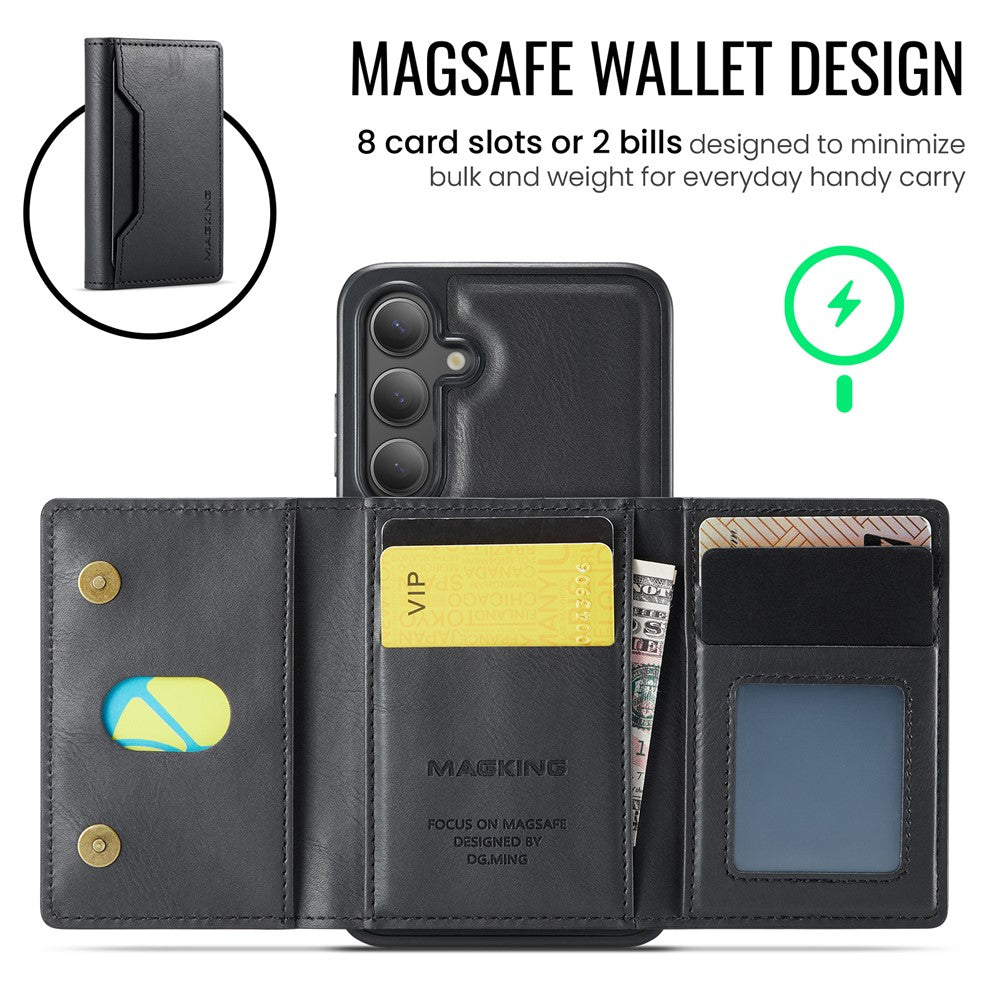 MAGKING K2 Series For Samsung Galaxy S26+ Magnetic Case PC + TPU + PU Phone Cover with RFID Blocking Wallet