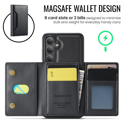 MAGKING K2 Series For Samsung Galaxy S26+ Magnetic Case PC + TPU + PU Phone Cover with RFID Blocking Wallet