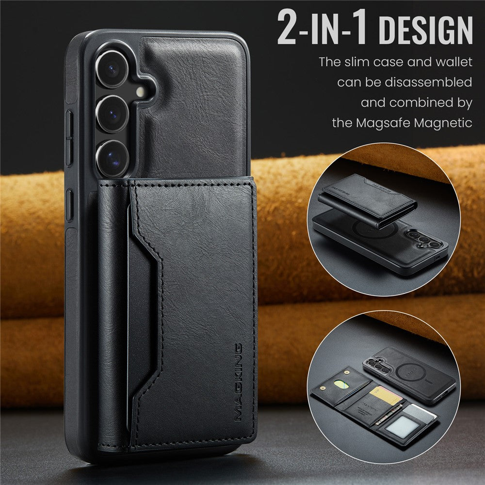 MAGKING K2 Series For Samsung Galaxy S26+ Magnetic Case PC + TPU + PU Phone Cover with RFID Blocking Wallet