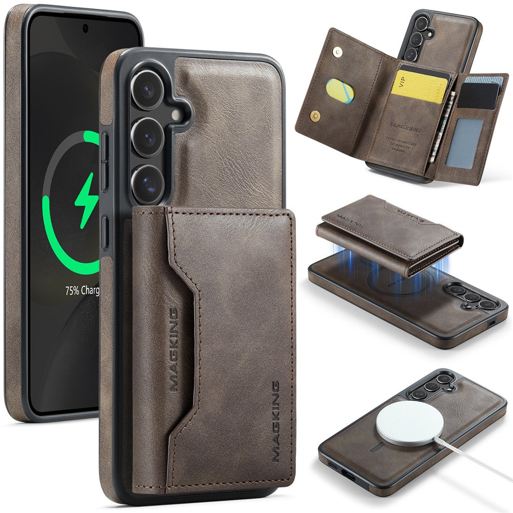MAGKING K2 Series For Samsung Galaxy S26+ Magnetic Case PC + TPU + PU Phone Cover with RFID Blocking Wallet