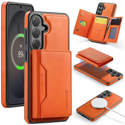 MAGKING K2 Series For Samsung Galaxy S26+ Magnetic Case PC + TPU + PU Phone Cover with RFID Blocking Wallet