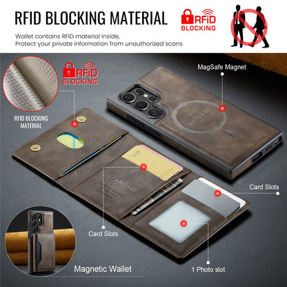 MAGKING K2 Series For Samsung Galaxy S26 Ultra Magnetic Case PC + TPU + PU Phone Cover with RFID Blocking Wallet