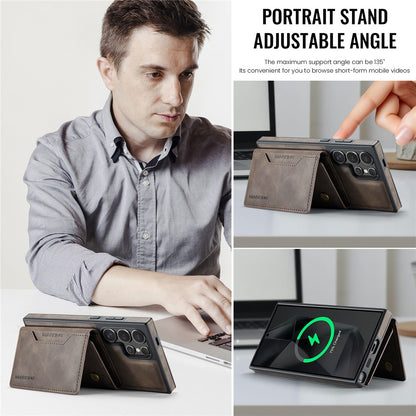 MAGKING K2 Series For Samsung Galaxy S26 Ultra Magnetic Case PC + TPU + PU Phone Cover with RFID Blocking Wallet