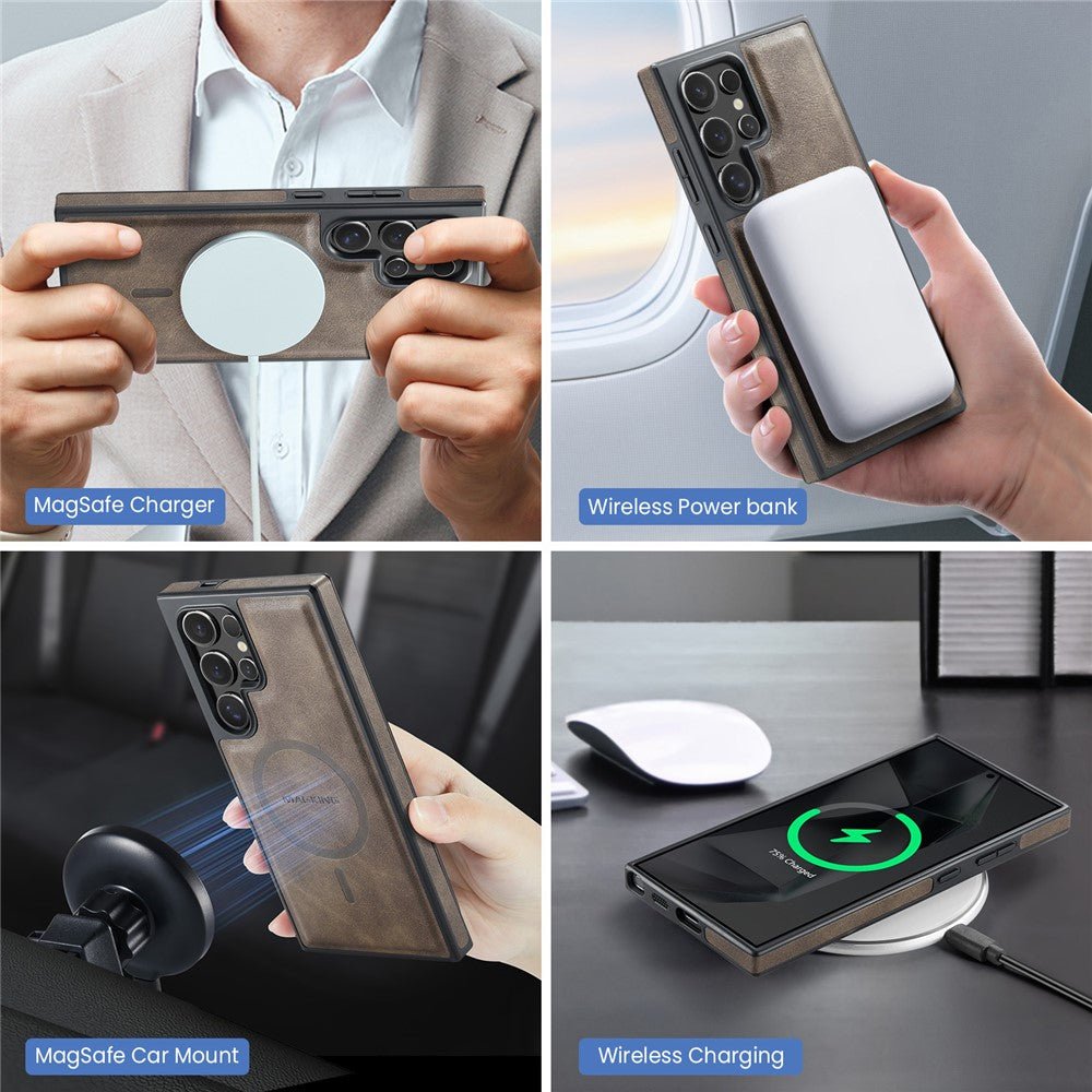 MAGKING K2 Series For Samsung Galaxy S26 Ultra Magnetic Case PC + TPU + PU Phone Cover with RFID Blocking Wallet