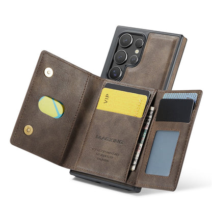 MAGKING K2 Series For Samsung Galaxy S26 Ultra Magnetic Case PC + TPU + PU Phone Cover with RFID Blocking Wallet