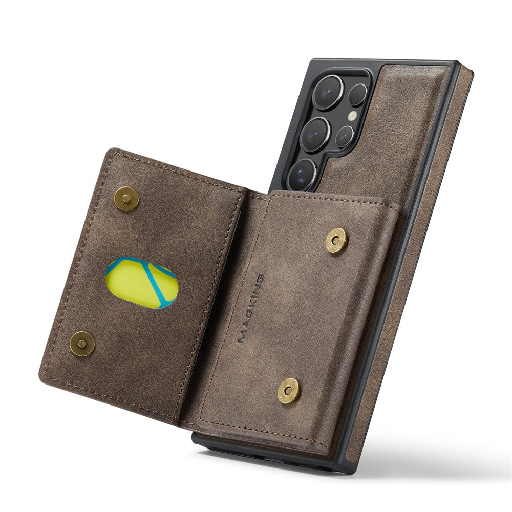 MAGKING K2 Series For Samsung Galaxy S26 Ultra Magnetic Case PC + TPU + PU Phone Cover with RFID Blocking Wallet