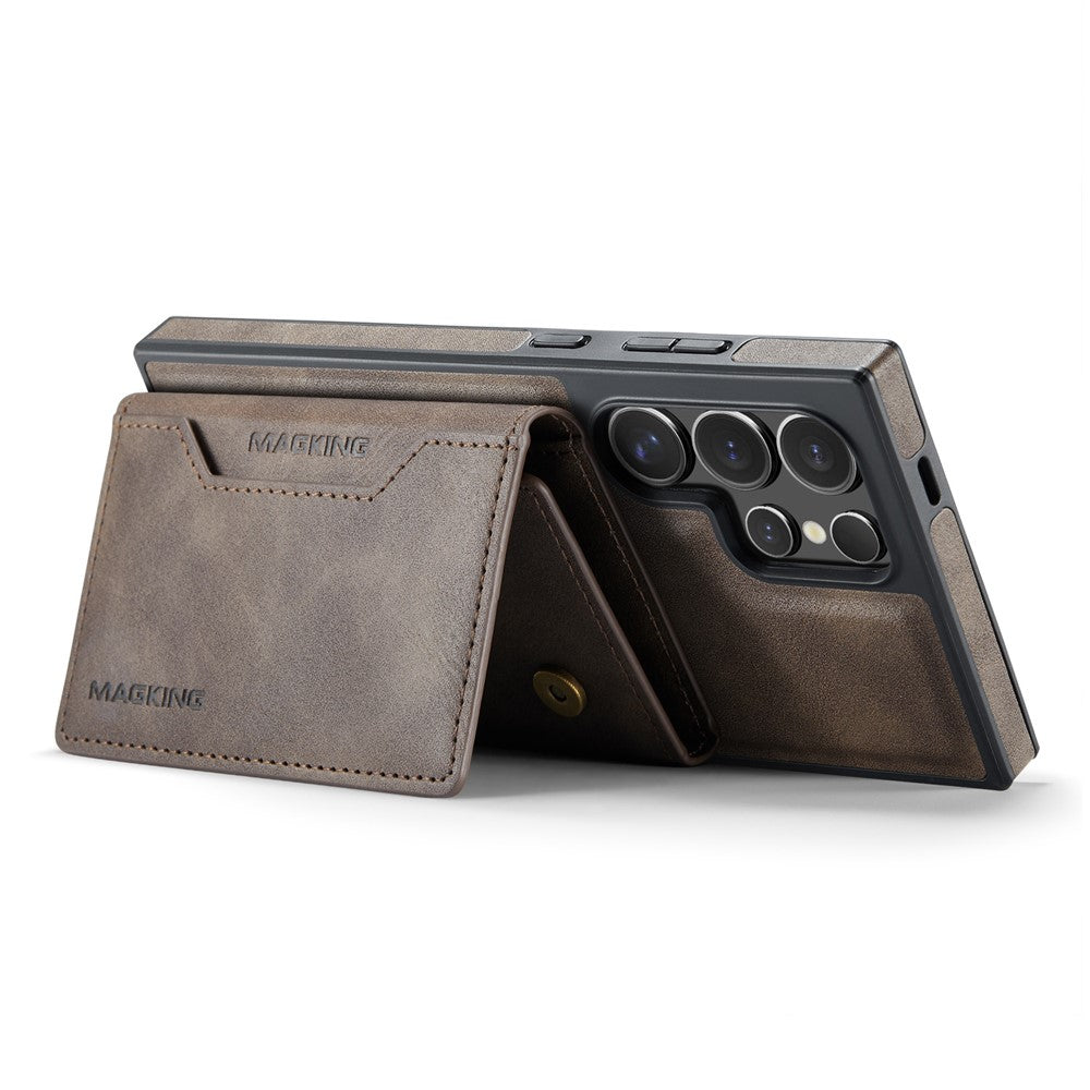 MAGKING K2 Series For Samsung Galaxy S26 Ultra Magnetic Case PC + TPU + PU Phone Cover with RFID Blocking Wallet