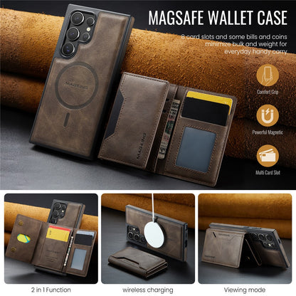 MAGKING K2 Series For Samsung Galaxy S26 Ultra Magnetic Case PC + TPU + PU Phone Cover with RFID Blocking Wallet