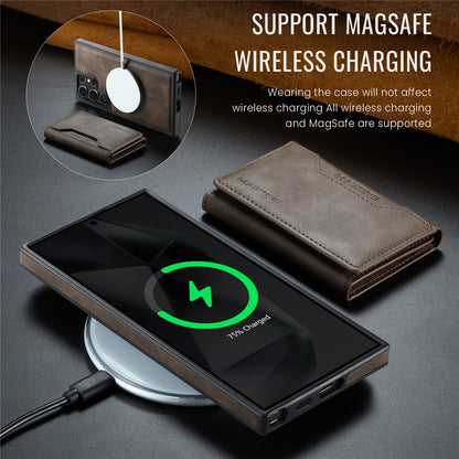 MAGKING K2 Series For Samsung Galaxy S26 Ultra Magnetic Case PC + TPU + PU Phone Cover with RFID Blocking Wallet