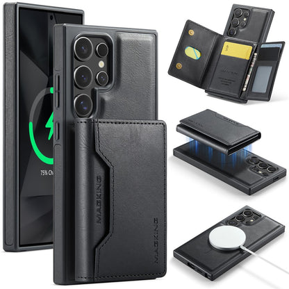 MAGKING K2 Series For Samsung Galaxy S26 Ultra Magnetic Case PC + TPU + PU Phone Cover with RFID Blocking Wallet