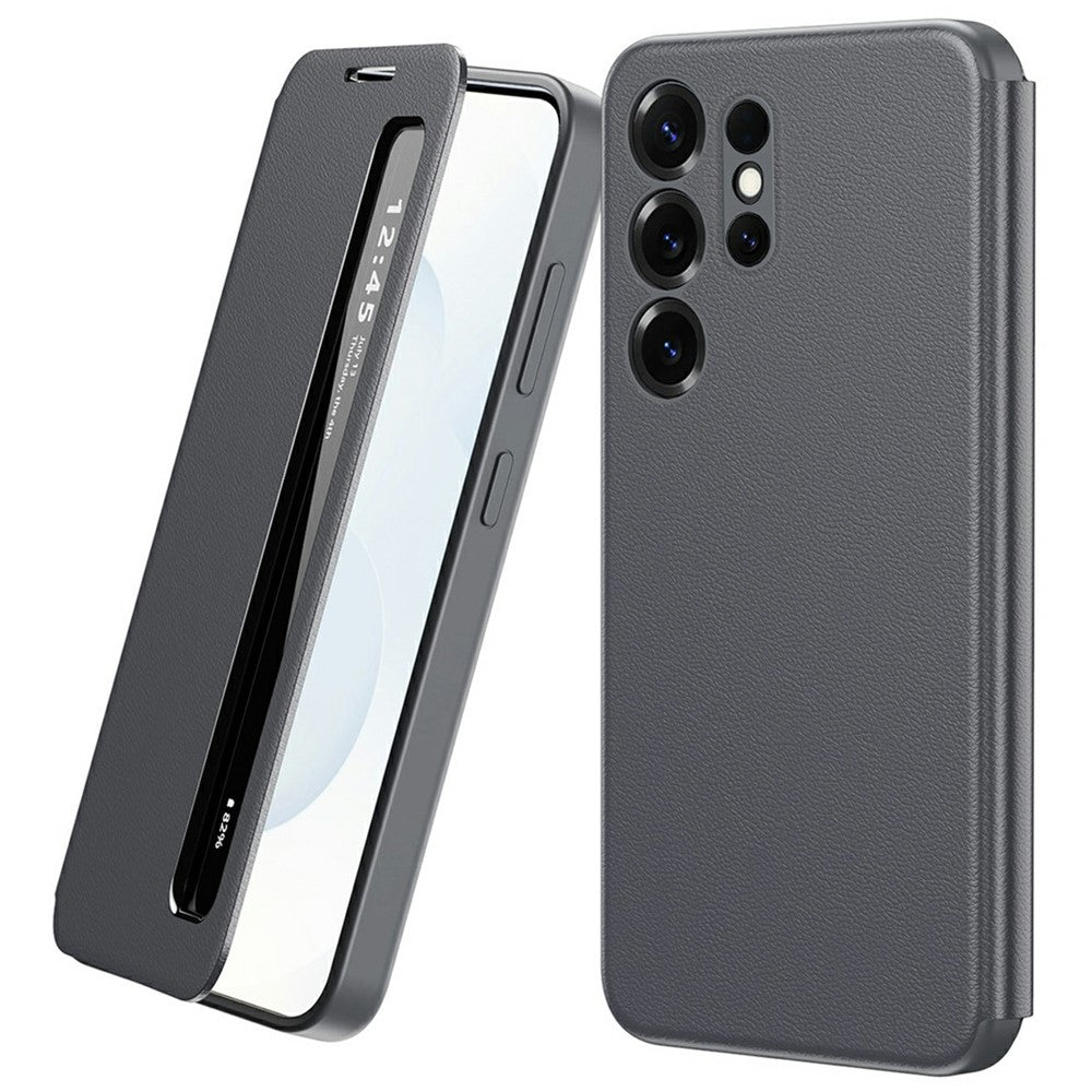 For Samsung Galaxy S25 Ultra Case Smart View Window Leather Phone Cover