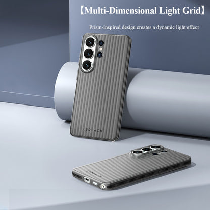 LEREACH TOC Series for Samsung Galaxy S26 Ultra Case Flowing Grid PC Phone Cover