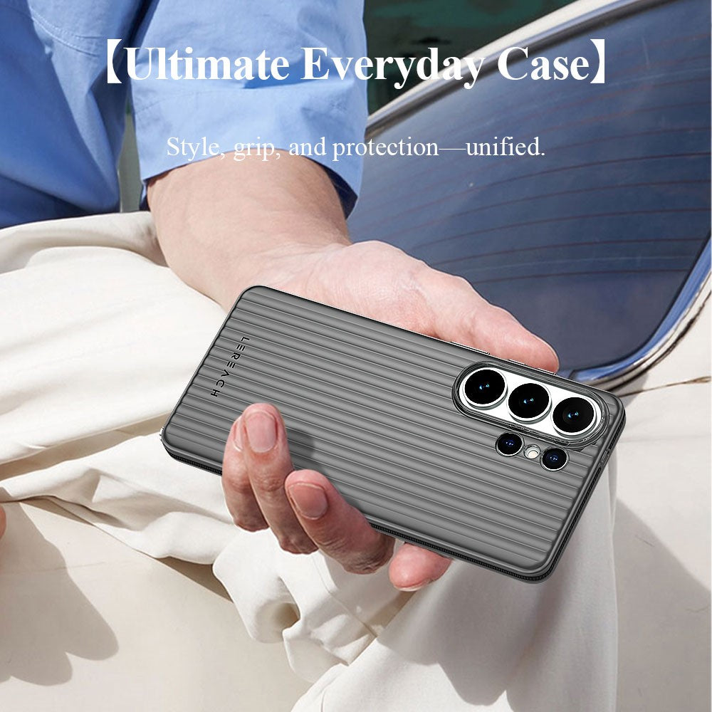 LEREACH TOC Series for Samsung Galaxy S26 Ultra Case Flowing Grid PC Phone Cover