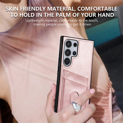 AZNS K1 Series For Samsung Galaxy S26 Ultra Case Calf Texture Anti-Drop PU+TPU Phone Cover with 2 Card Slot