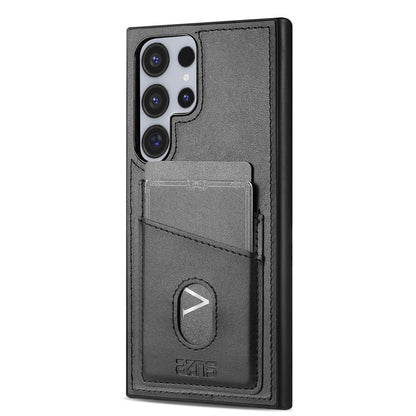 AZNS K1 Series For Samsung Galaxy S26 Ultra Case Calf Texture Anti-Drop PU+TPU Phone Cover with 2 Card Slot