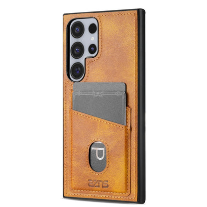 AZNS K1 Series For Samsung Galaxy S26 Ultra Case Calf Texture Anti-Drop PU+TPU Phone Cover with 2 Card Slot