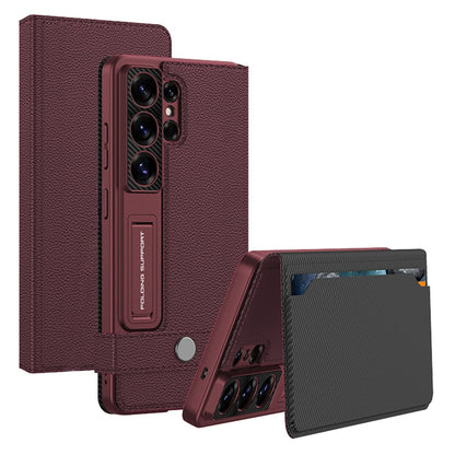 GKK For Samsung Galaxy S26 Ultra Case with Card Holder Kickstand Leather Flip Phone Cover
