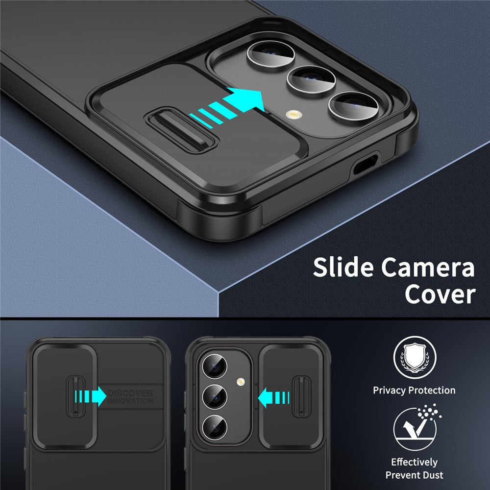 For Samsung Galaxy S26+ Case PC + TPU Phone Cover with Slide Camera Guard