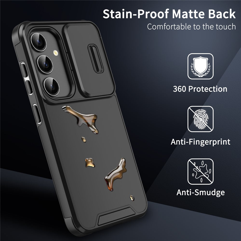 For Samsung Galaxy S26+ Case PC + TPU Phone Cover with Slide Camera Guard
