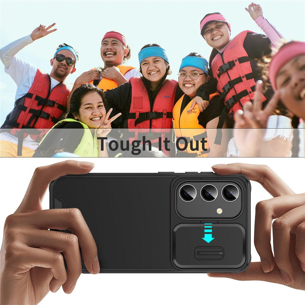 For Samsung Galaxy S26+ Case PC + TPU Phone Cover with Slide Camera Guard