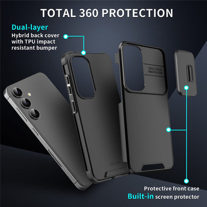 For Samsung Galaxy S26+ Case PC + TPU Phone Cover with Slide Camera Guard
