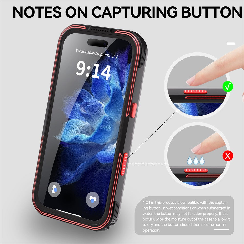 SHELLBOX GTM Series For iPhone 17 Pro Magnetic Case IP68 Waterproof TPU PC Metal Frame Diving Phone Cover