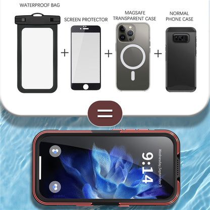 SHELLBOX GTM Series For iPhone 17 Pro Magnetic Case IP68 Waterproof TPU PC Metal Frame Diving Phone Cover
