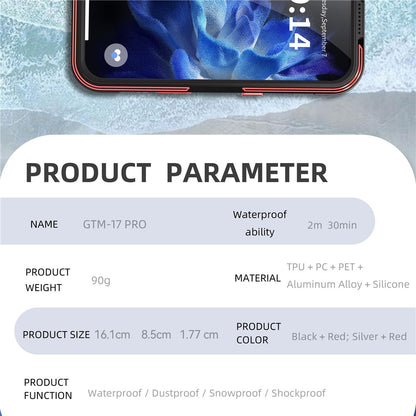 SHELLBOX GTM Series For iPhone 17 Pro Magnetic Case IP68 Waterproof TPU PC Metal Frame Diving Phone Cover
