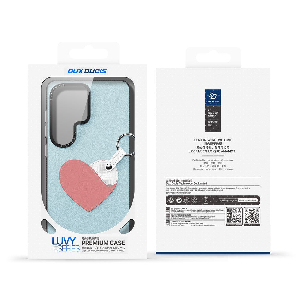 DUX DUCIS For Samsung Galaxy S26 Ultra Case  Luvy Series PU Leather + TPU + PC Phone Back Cover with Finger Ring / Wrist Strap
