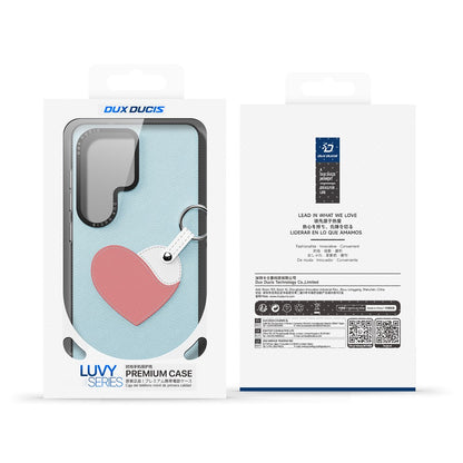 DUX DUCIS For Samsung Galaxy S26 Ultra Case  Luvy Series PU Leather + TPU + PC Phone Back Cover with Finger Ring / Wrist Strap