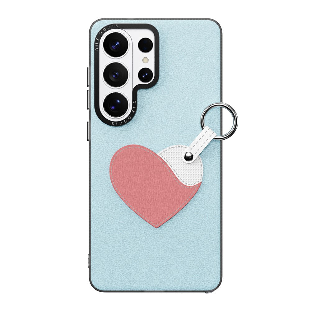 DUX DUCIS For Samsung Galaxy S26 Ultra Case  Luvy Series PU Leather + TPU + PC Phone Back Cover with Finger Ring / Wrist Strap