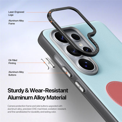 DUX DUCIS For Samsung Galaxy S26 Ultra Case  Luvy Series PU Leather + TPU + PC Phone Back Cover with Finger Ring / Wrist Strap