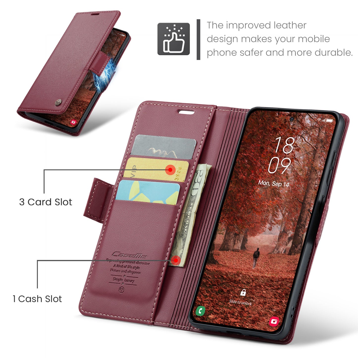 CASEME For Samsung Galaxy S26+ Case  023 Series RFID Blocking Glossy Stand Phone Cover