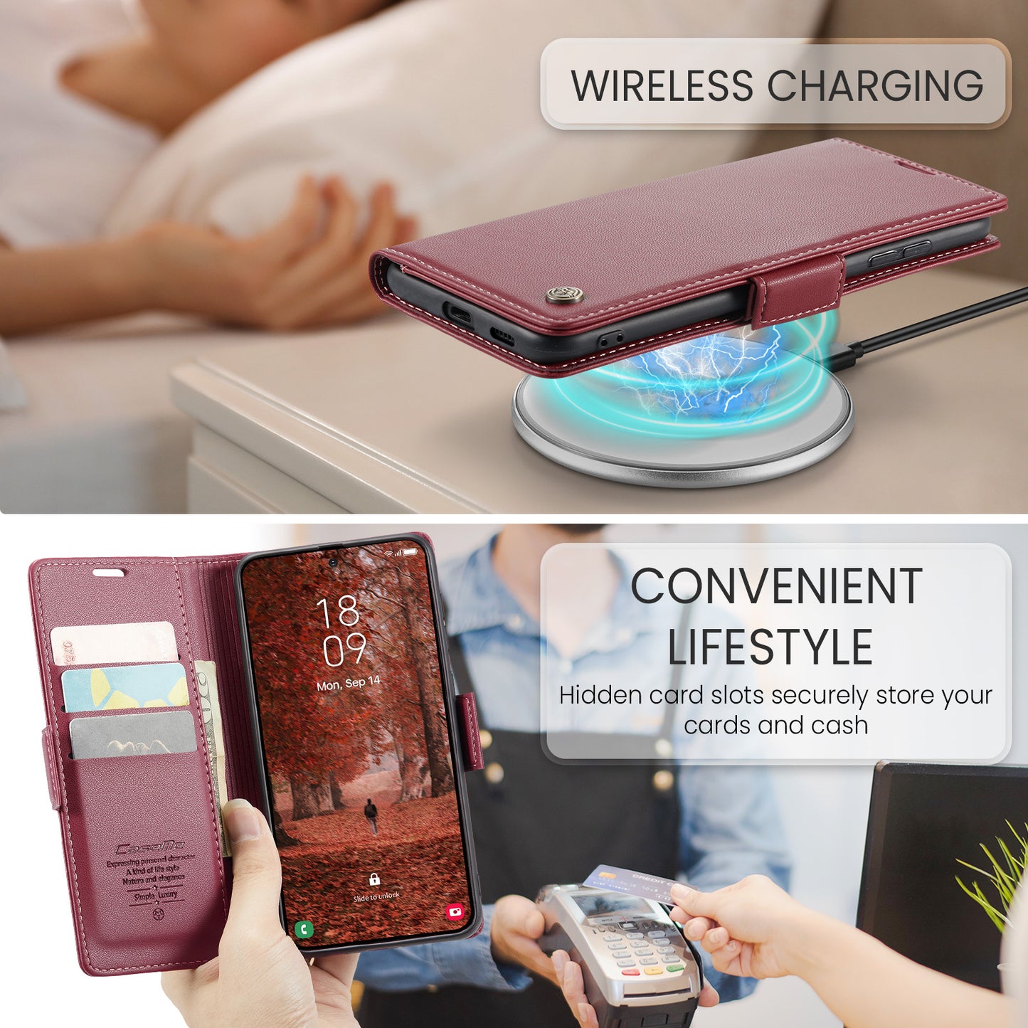 CASEME For Samsung Galaxy S26+ Case  023 Series RFID Blocking Glossy Stand Phone Cover