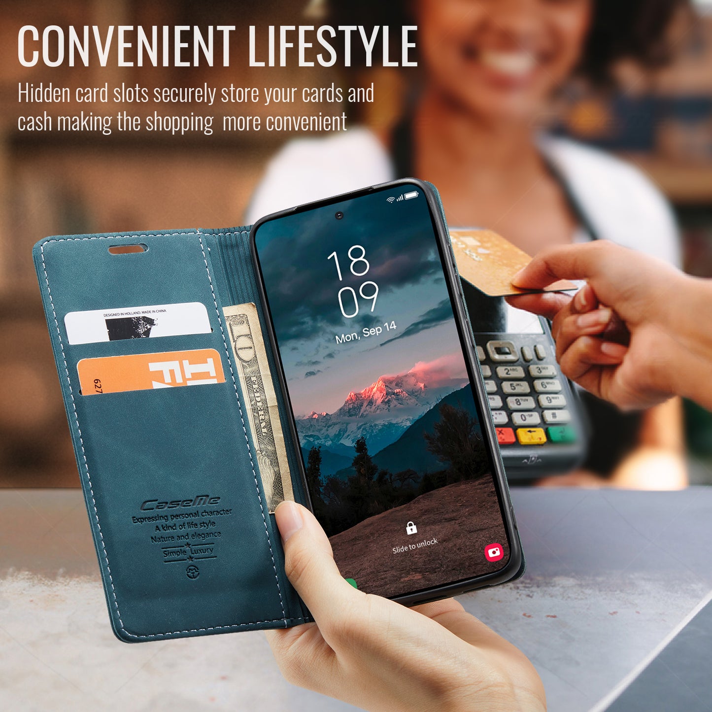 CASEME For Samsung Galaxy S26+ Wallet Case  013 Series PU Leather Phone Cover Stand
