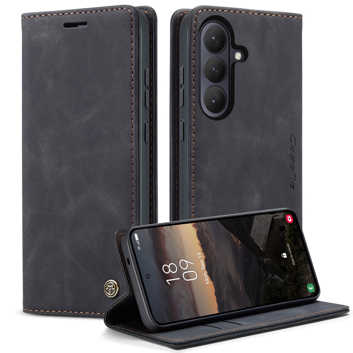 CASEME For Samsung Galaxy S26+ Wallet Case  013 Series PU Leather Phone Cover Stand