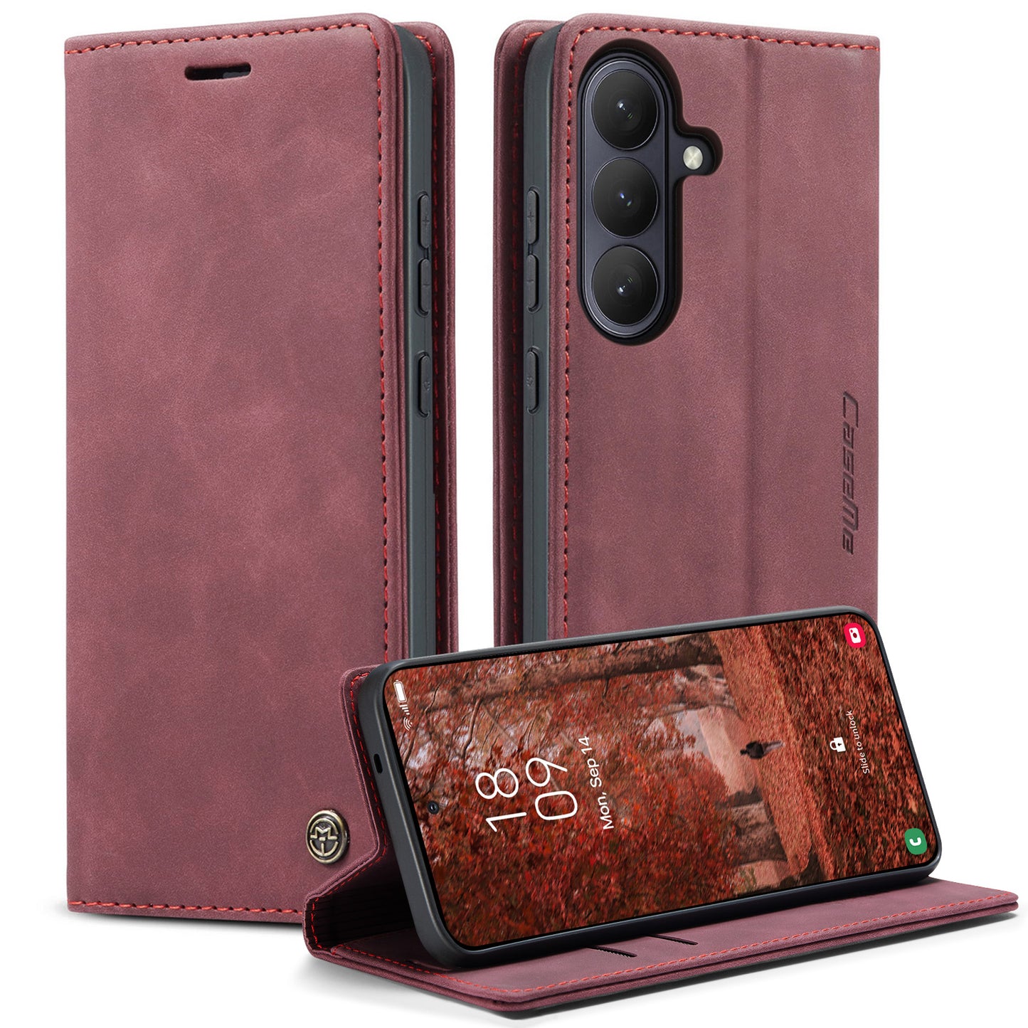 CASEME For Samsung Galaxy S26+ Wallet Case  013 Series PU Leather Phone Cover Stand