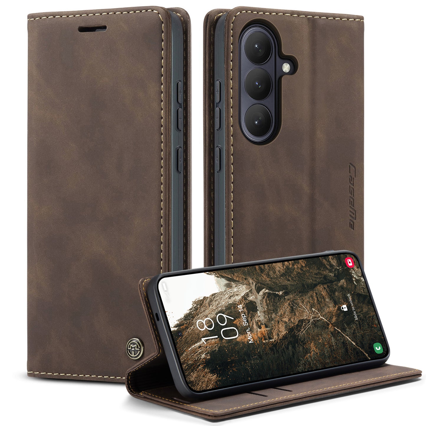 CASEME For Samsung Galaxy S26+ Wallet Case  013 Series PU Leather Phone Cover Stand