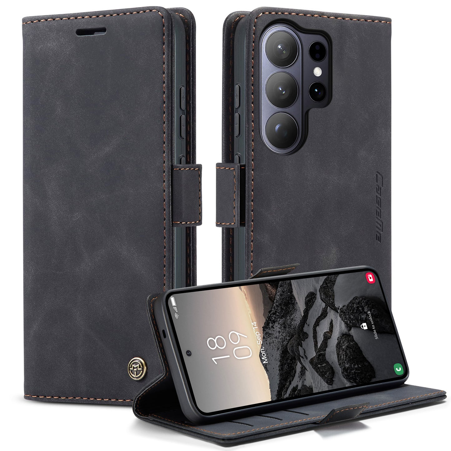 CASEME For Samsung Galaxy S26 Ultra Wallet Case  013 Series PU Leather Phone Cover Stand