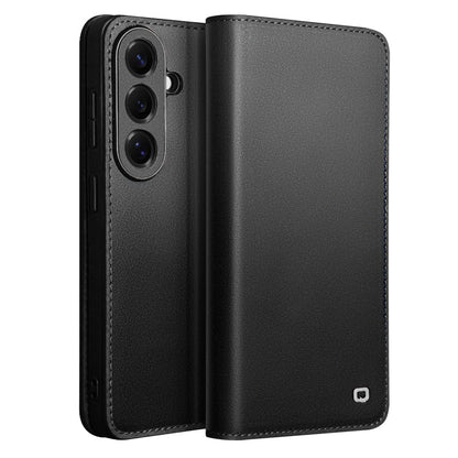 QIALINO For Samsung Galaxy S26+ Wallet Case Stand Genuine Cow Leather Flip Phone Cover