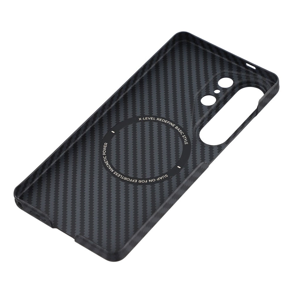 X-LEVEL For Samsung Galaxy S26 Ultra Magnetic Case Carbon Fiber Texture Ultra-Thin PC Hard Phone Cover