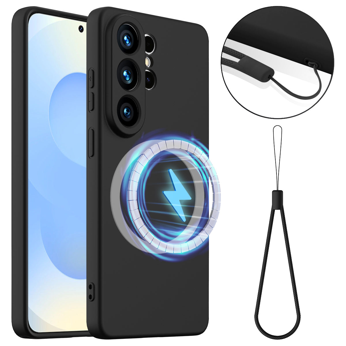 For Samsung Galaxy S26 Ultra Magnetic Case Anti-Drop Liquid Silicone Phone Cover
