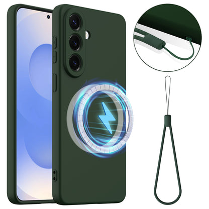 For Samsung Galaxy S26+ Magnetic Case Anti-Drop Liquid Silicone Phone Cover