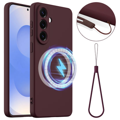 For Samsung Galaxy S26+ Magnetic Case Anti-Drop Liquid Silicone Phone Cover