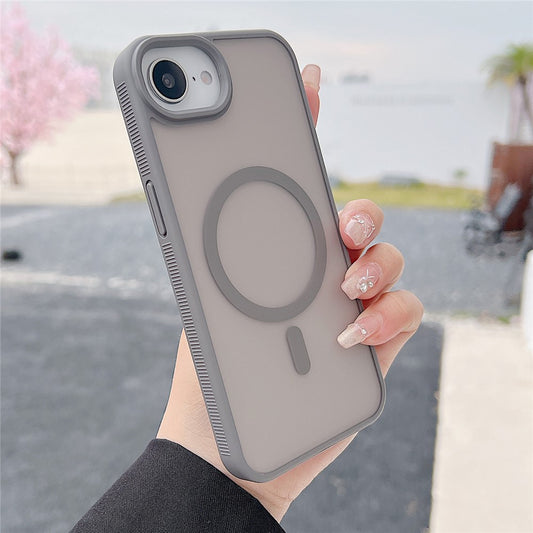 For iPhone 17e / 16e Case Compatible with MagSafe Skin Touch TPU Acrylic Phone Back Cover