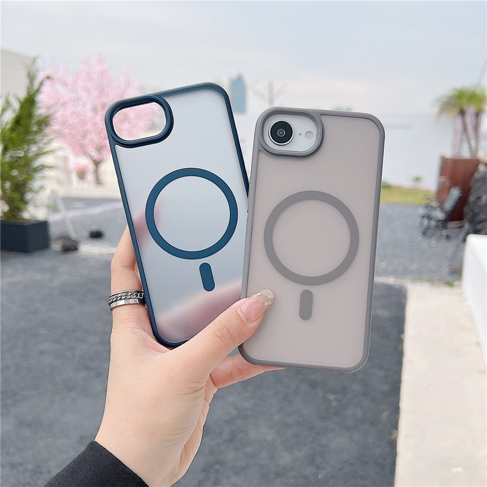 For iPhone 17e / 16e Case Compatible with MagSafe Skin Touch TPU Acrylic Phone Back Cover